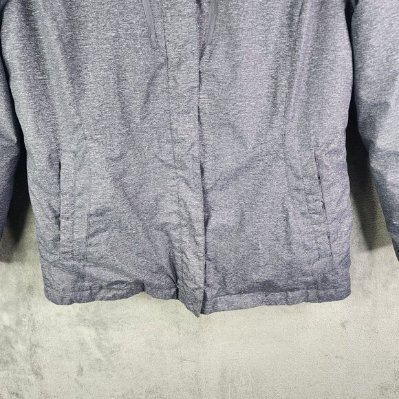 Womens Gray & Pink Zeroxposur Hooded Coat Jacket Full Zip Double layer Size L - Picture 3 of 13